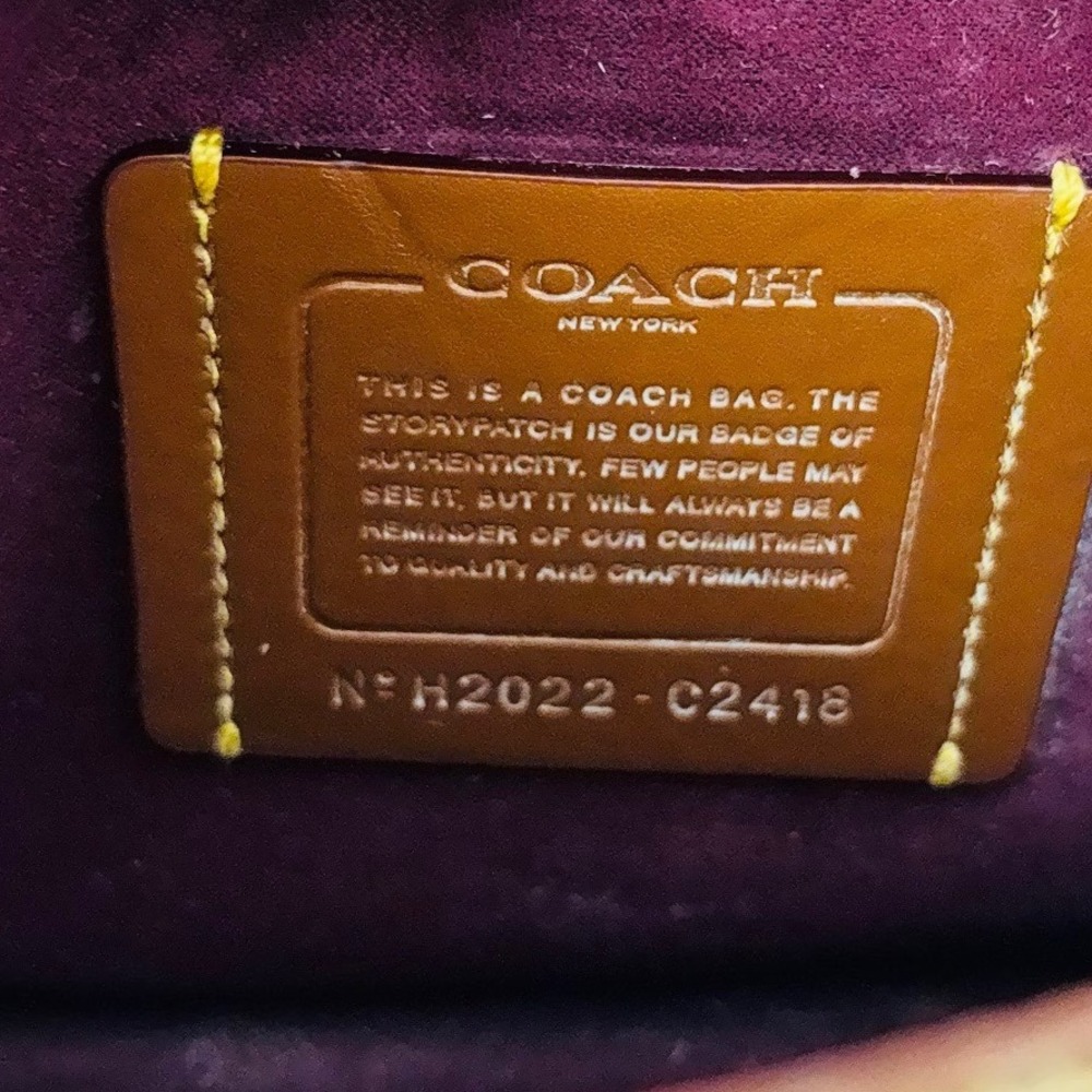 Coach Beat Shoulder Bag Signature Canvas Horse and Carriage Print Brown Ginger - Picture 12 of 14